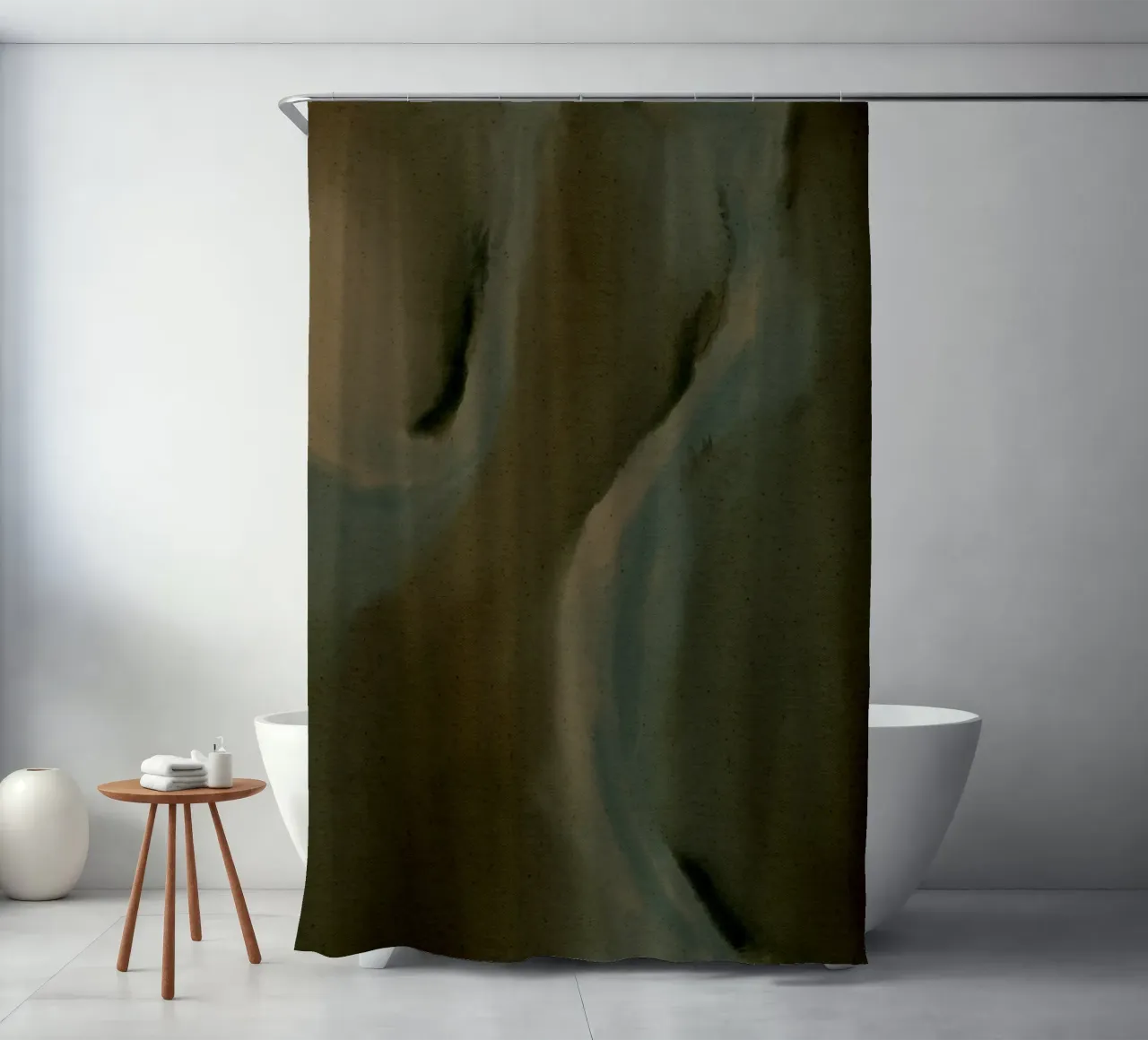 Wet Canvas 17 Duschvorhang von Shatha Al Dafai