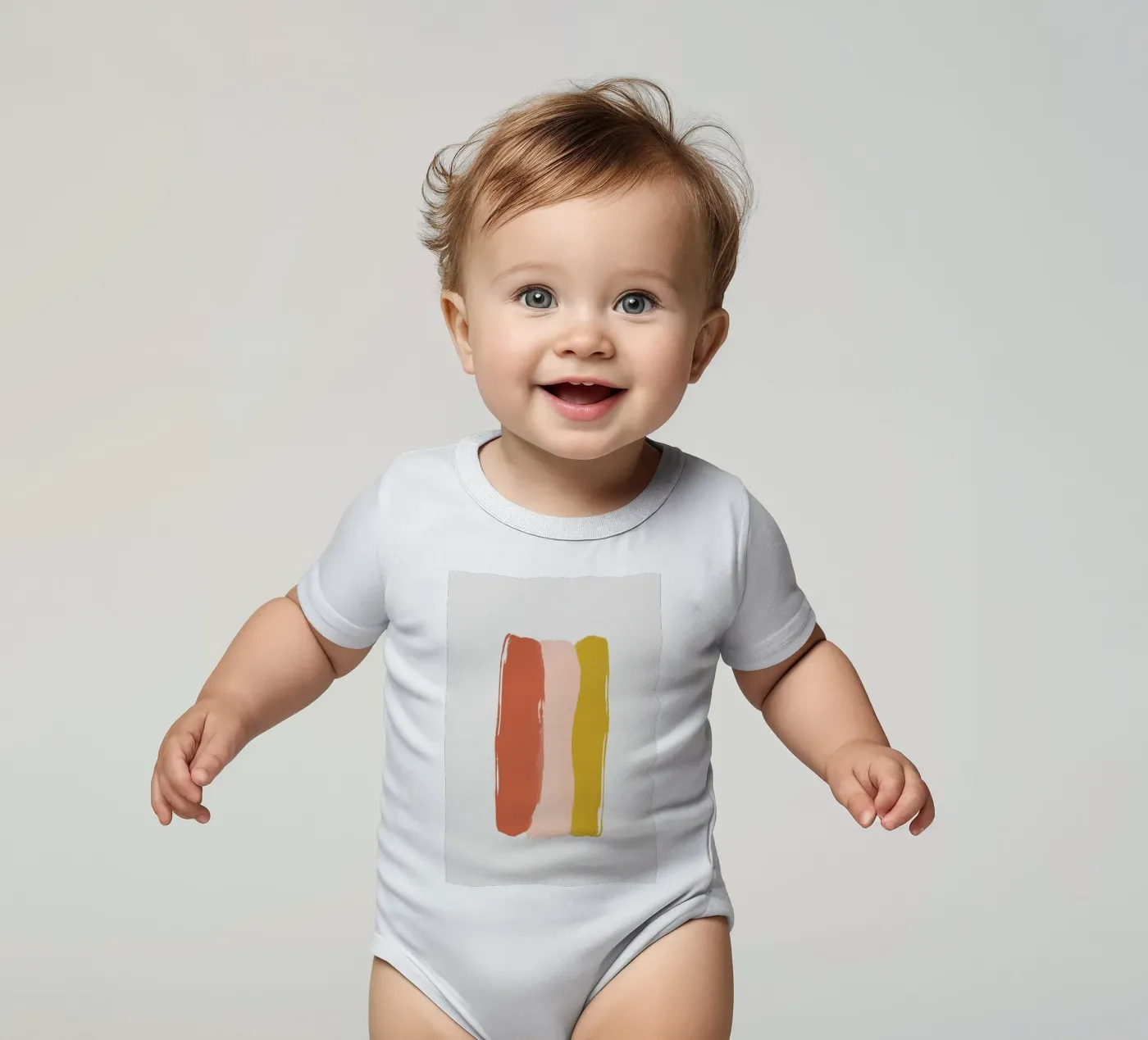Sunset short-sleeve baby romper by Pure