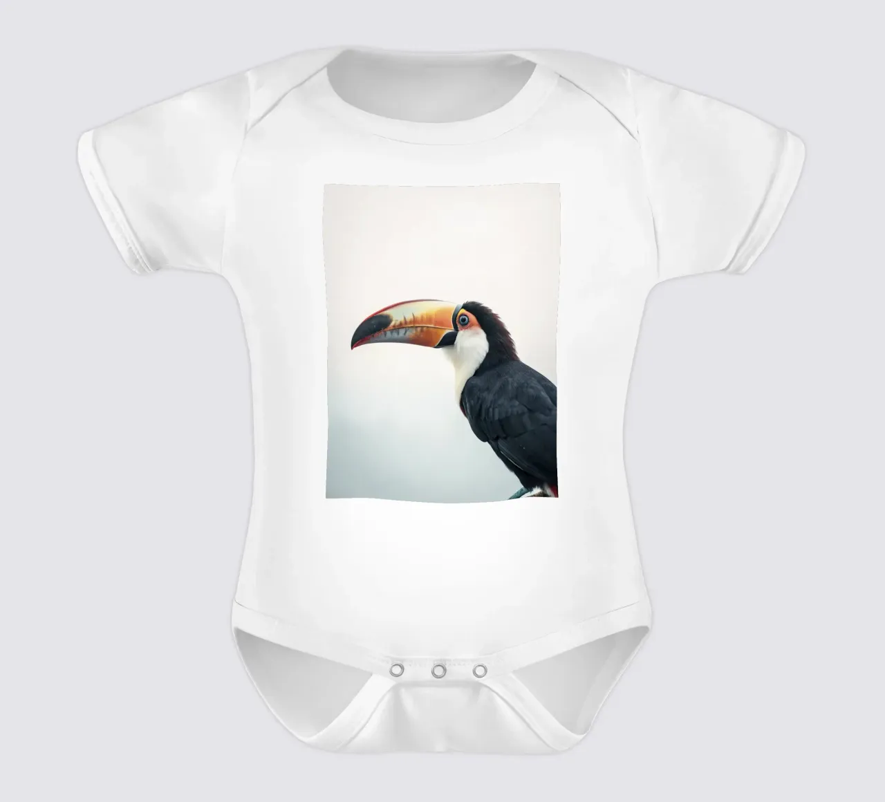 An elegant toucan short-sleeve baby romper by 🎁 ARTVI-SHOP