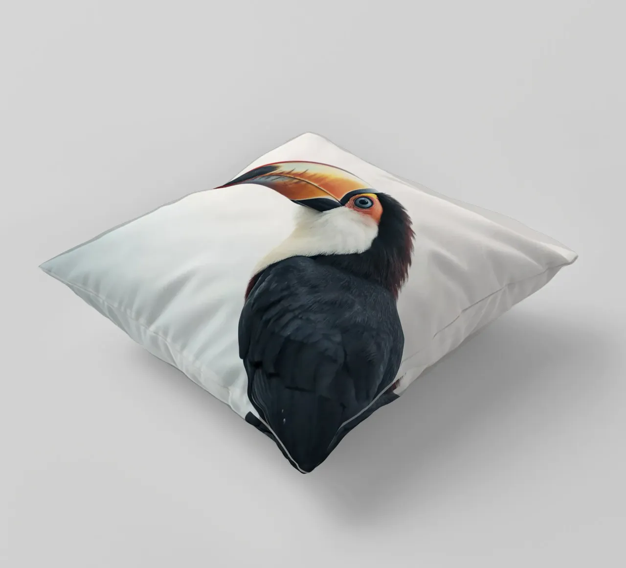 An elegant toucan decorative cushion by 🎁 ARTVI-SHOP