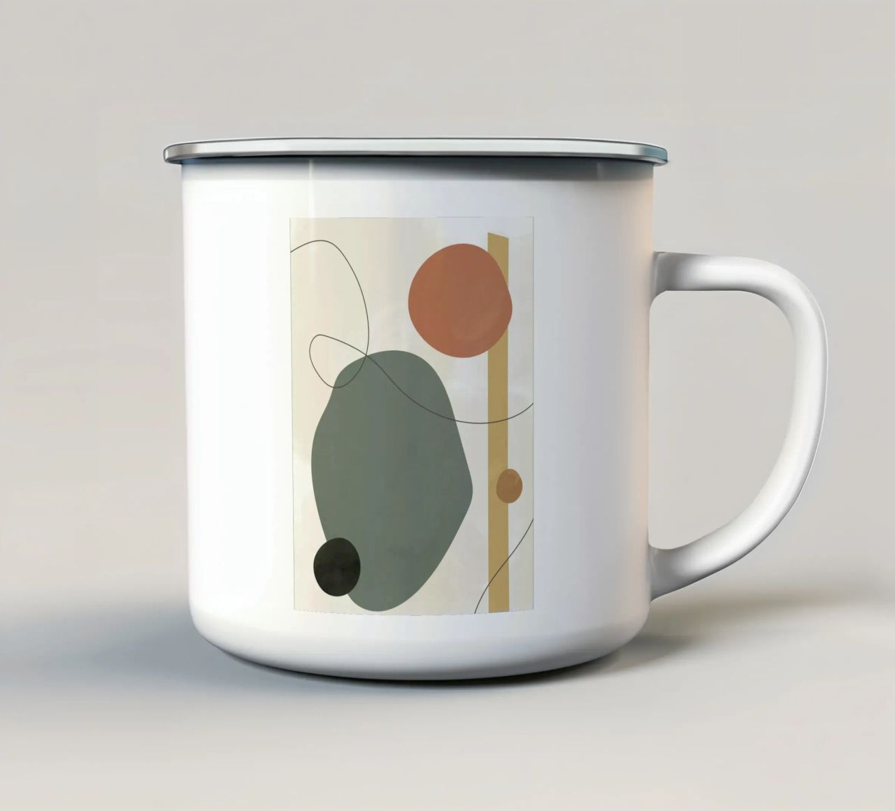 Figura minimalista tazza in smalto da ARTVI-SHOP