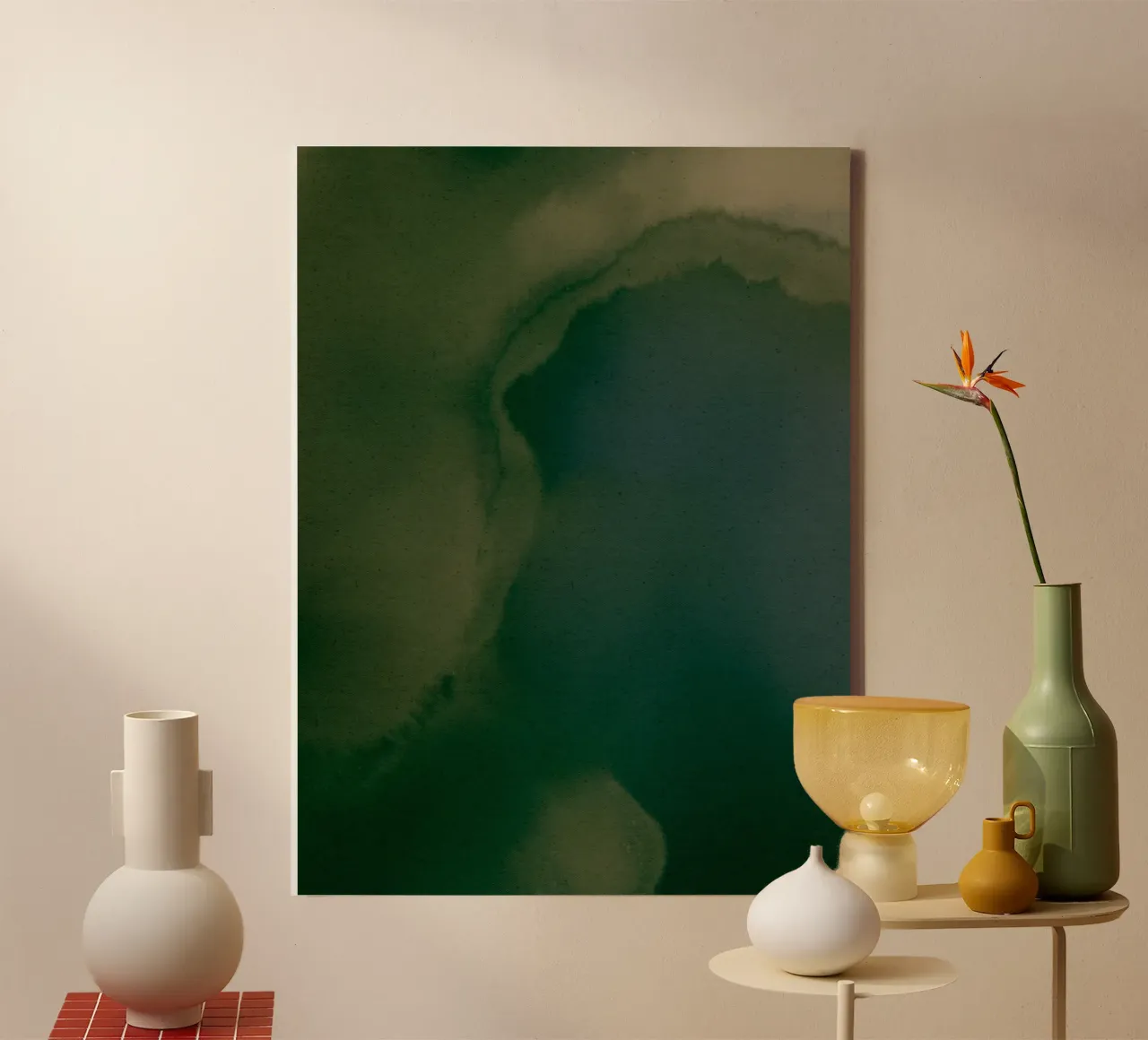 Wet Canvas 18 tela con Cornice a cassetta da Shatha Al Dafai