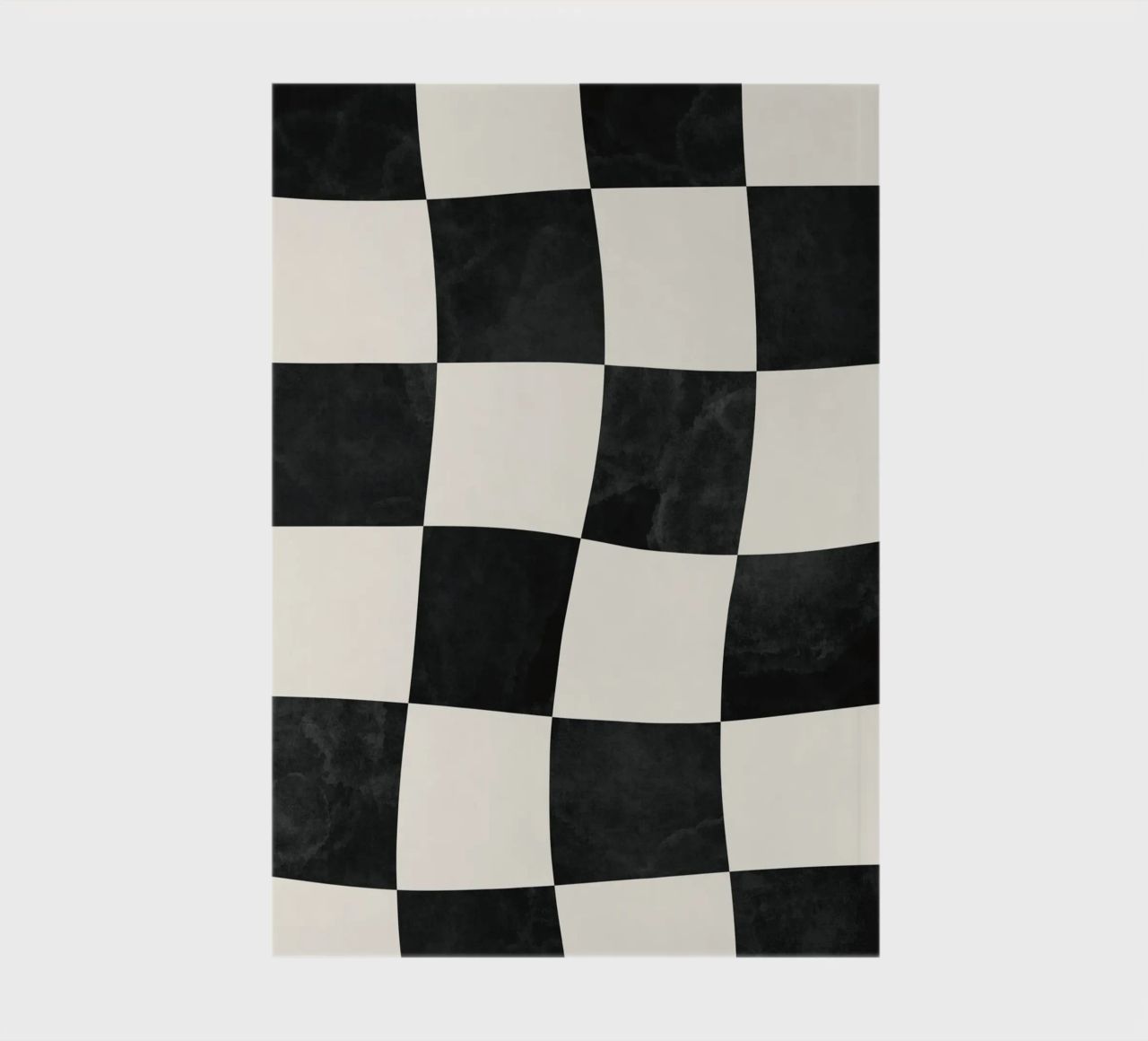 Schachbrettmuster in Schwarz und Beige Notizbuch von Sixmai