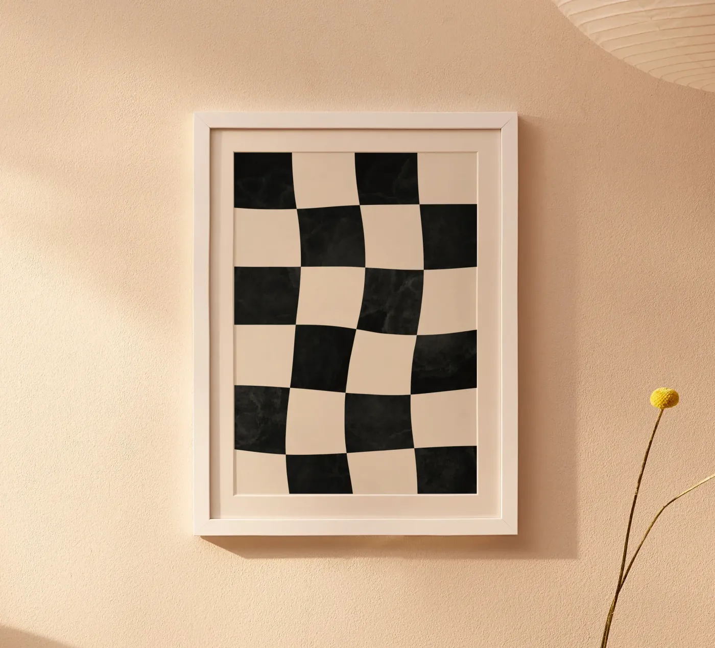 Scacchiera nera e beige poster da SixMaiAbstract