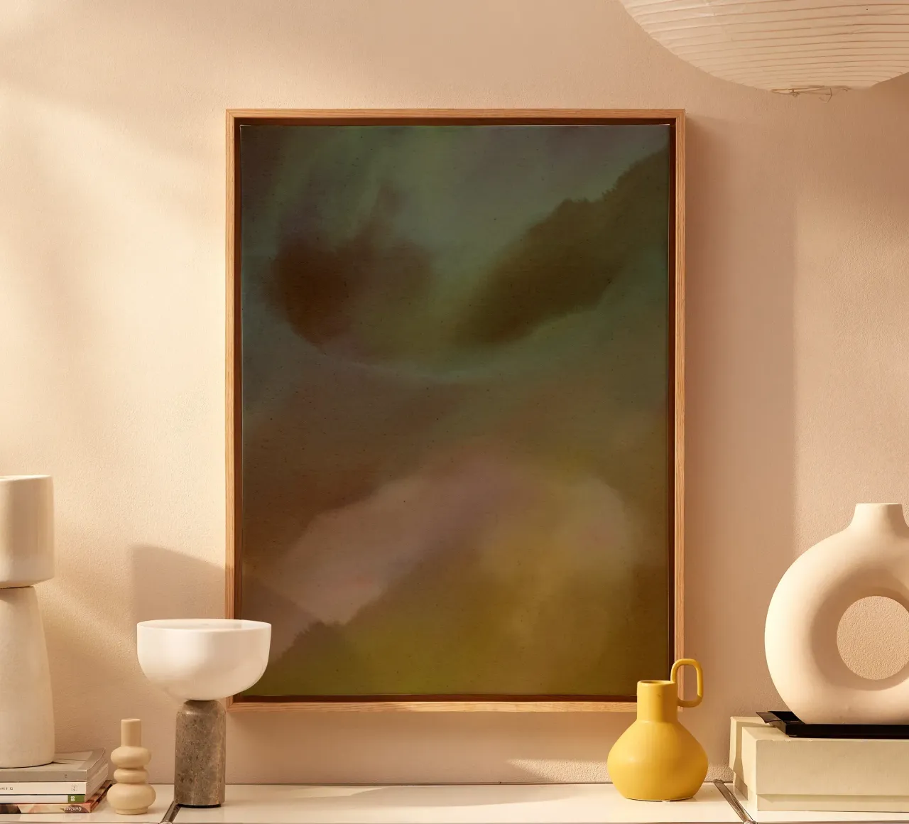 Wet Canvas 20 tela con Cornice a cassetta da Shatha Al Dafai