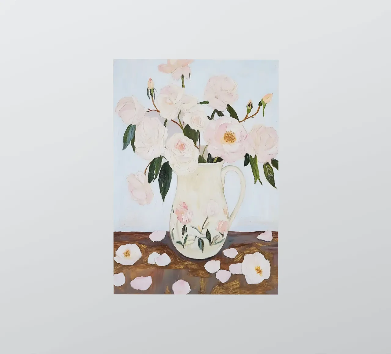 Roses in a Vase, Abstract Flower Painting sticker by Little Lila