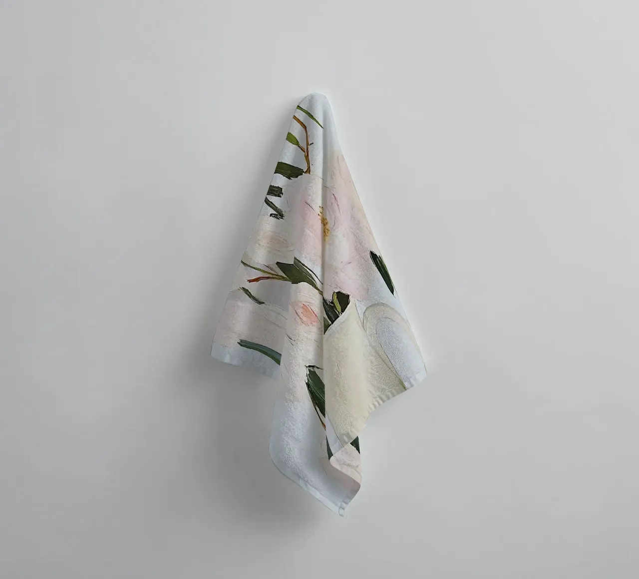 Rosen in einer Vase, abstrakte Blumenmalerei Handtuch von Little Lila