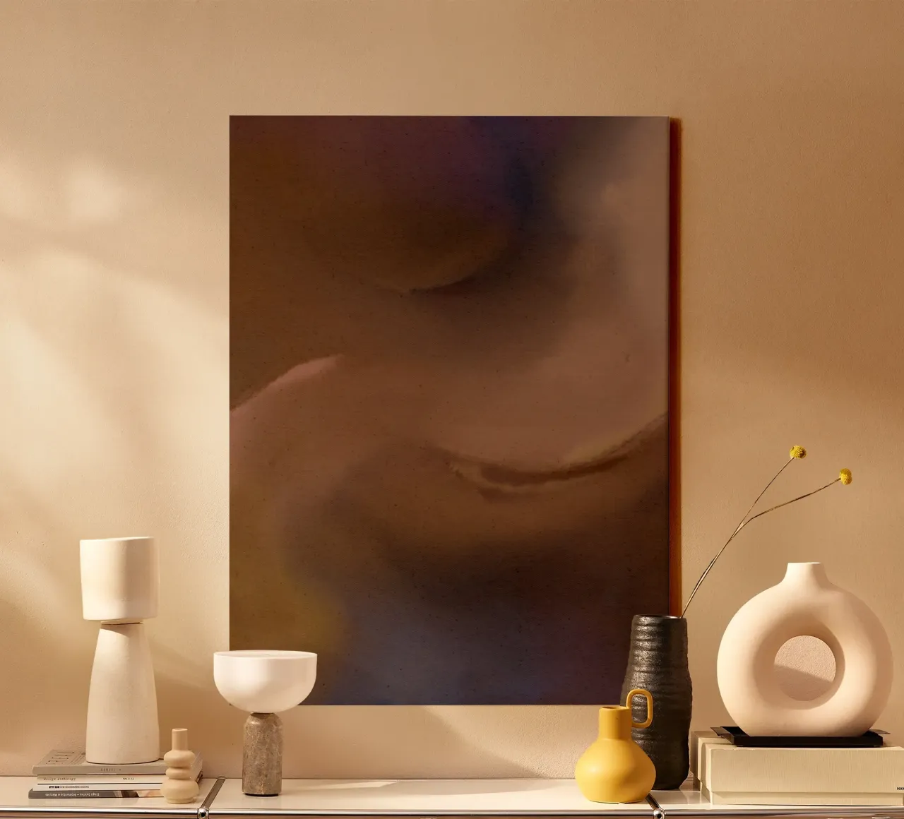 Wet Canvas 21 tela con Cornice a cassetta da Shatha Al Dafai