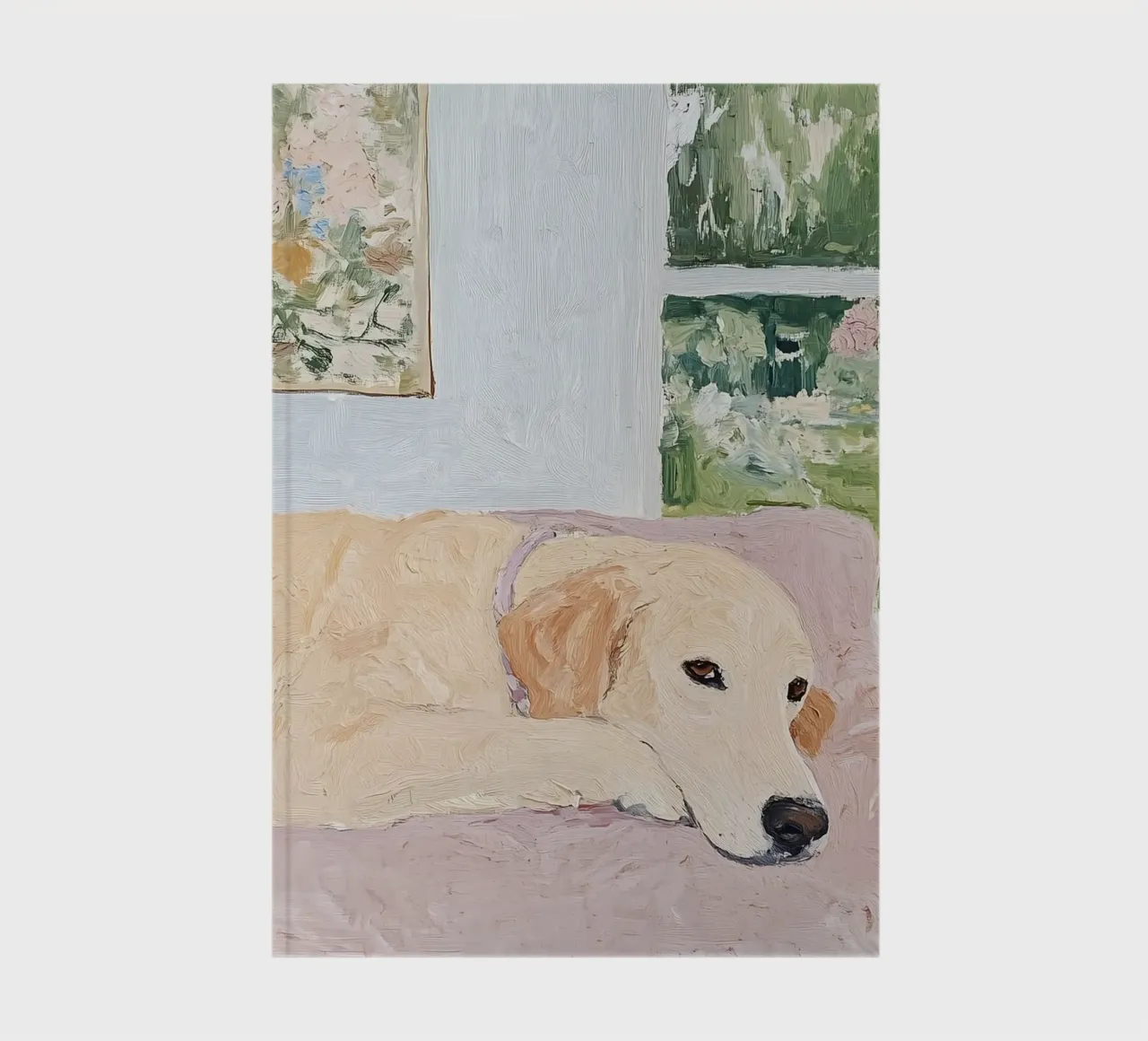 Labrador Retriever, Abstract Modern Art, Animal lover Print notebook by Little Lila