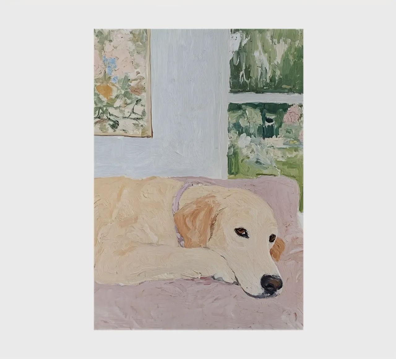Labrador Retriever, Abstract Modern Art, Animal lover Print notebook by Little Lila