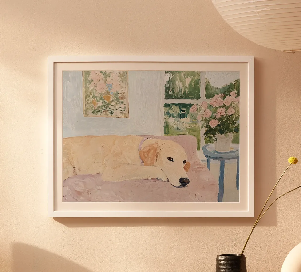 Labrador Retriever, Abstract Modern Art, Animal lover Print hahnemühle by Little Lila