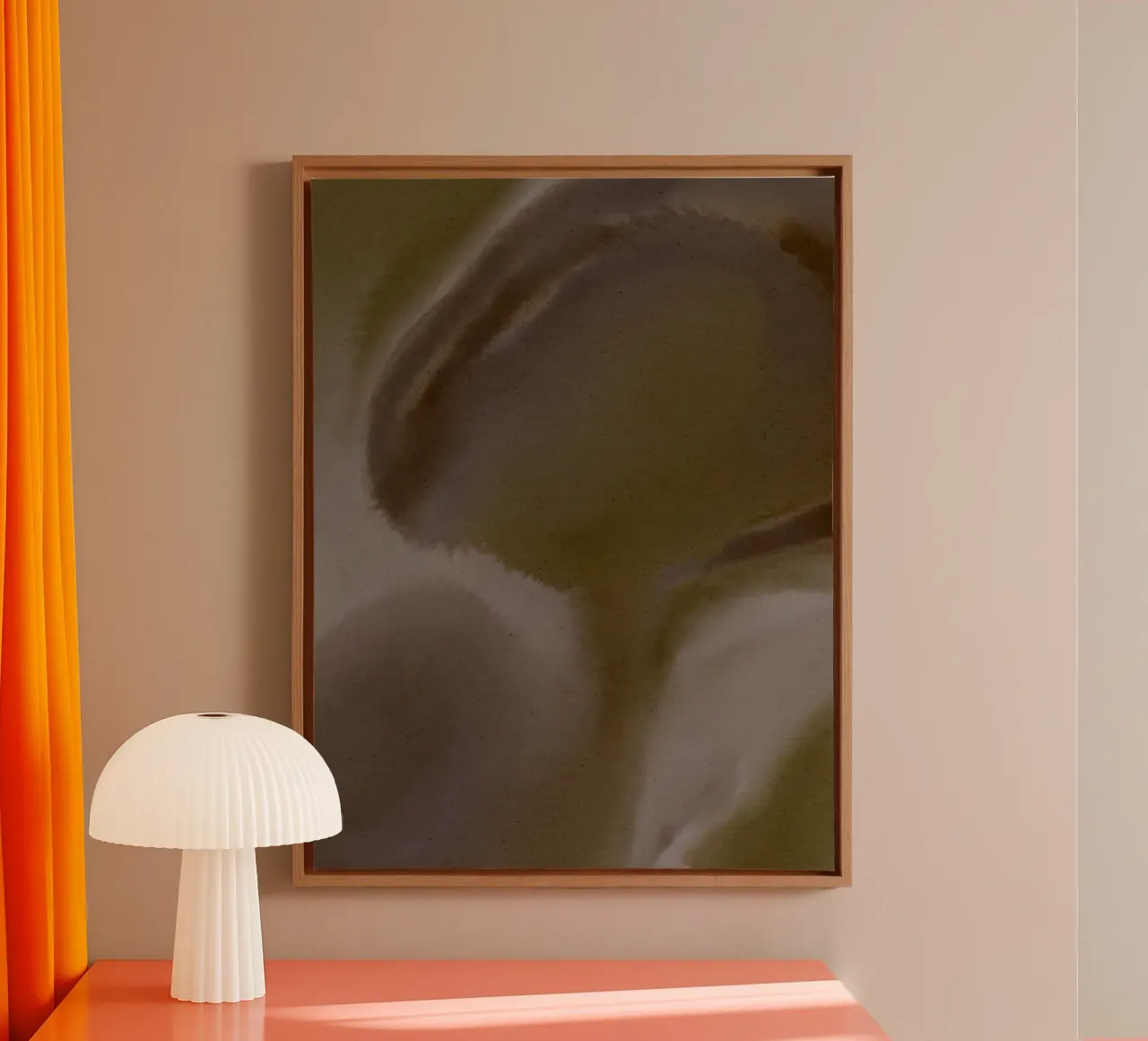 Wet Canvas 22 tela con Cornice a cassetta da Shatha Al Dafai