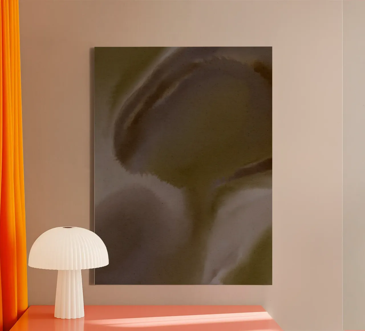 Wet Canvas 22 tela con Cornice a cassetta da Shatha Al Dafai