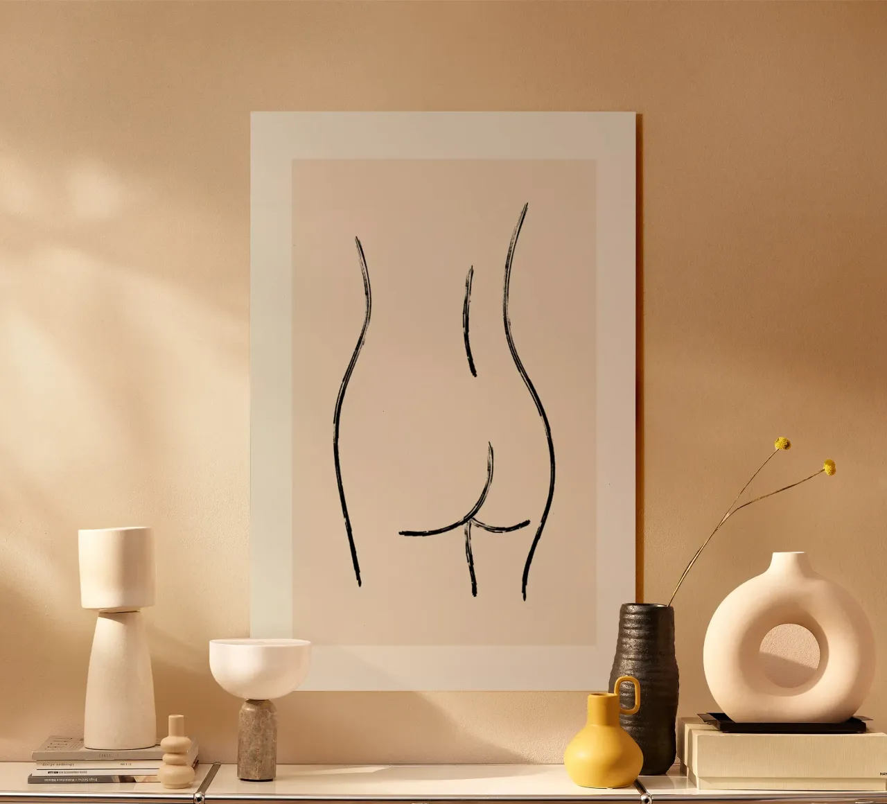 Nude On Stone Backdrop plexiglass da Graphite