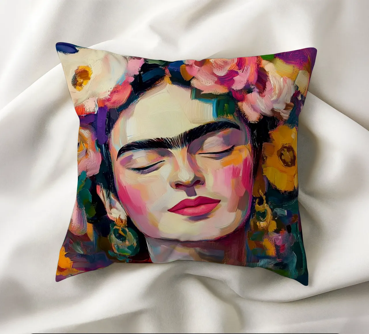 Frida Bellezza fiorita cuscino da Carinaprint