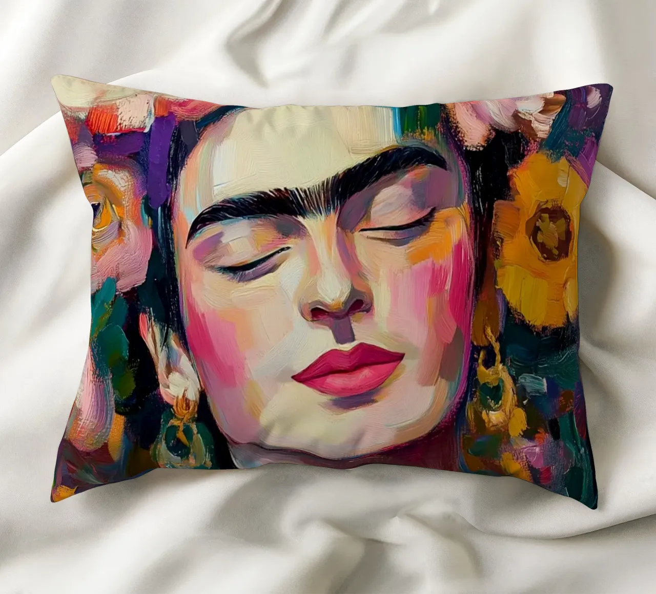 Frida Bellezza fiorita cuscino da Carinaprint