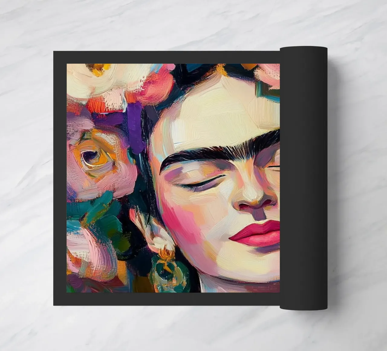 Frida Bellezza fiorita zerbino da Carinaprint
