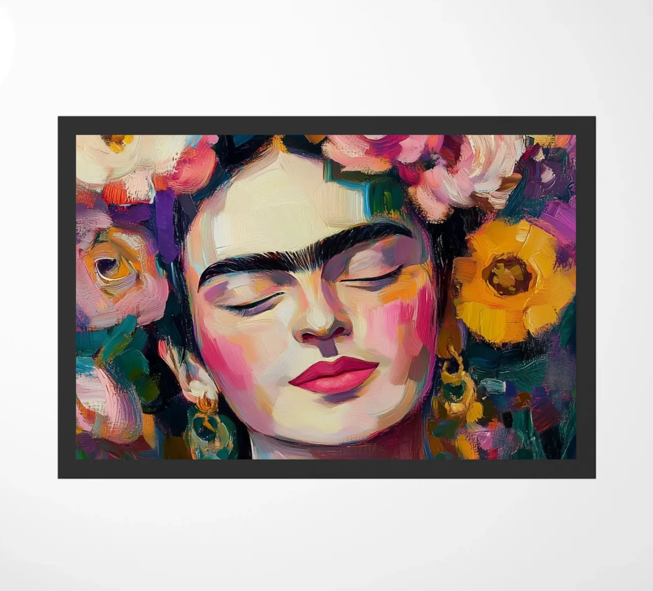 Frida Bellezza fiorita zerbino da Carinaprint