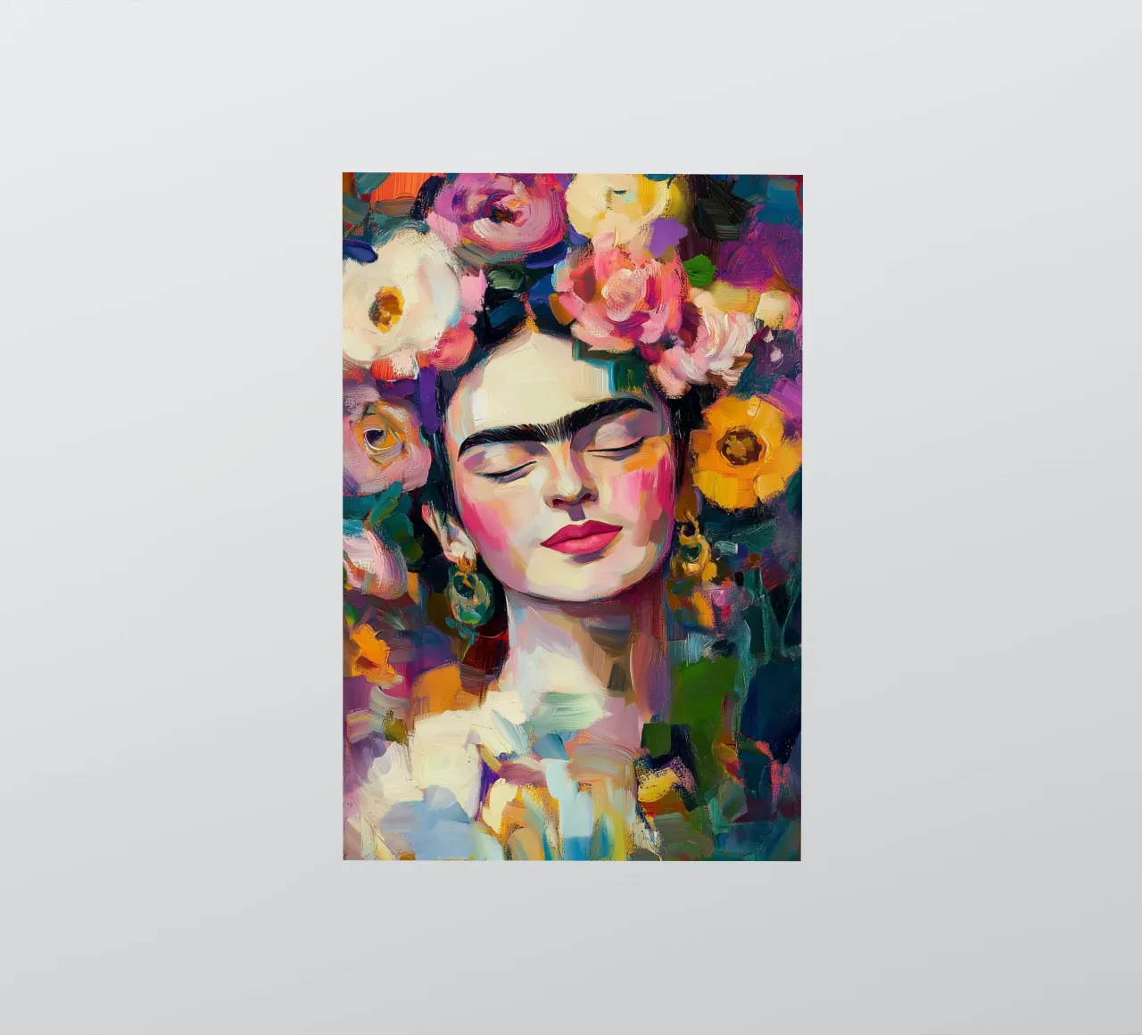 Frida Flowery beauty sticker by Carinaprint