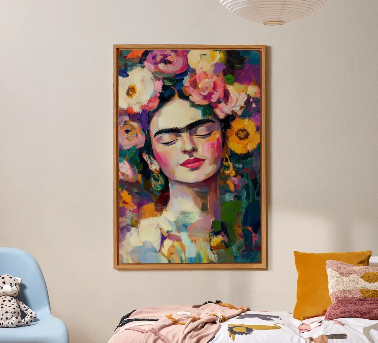 Frida Flowery beauty alu-dibond by Carinaprint