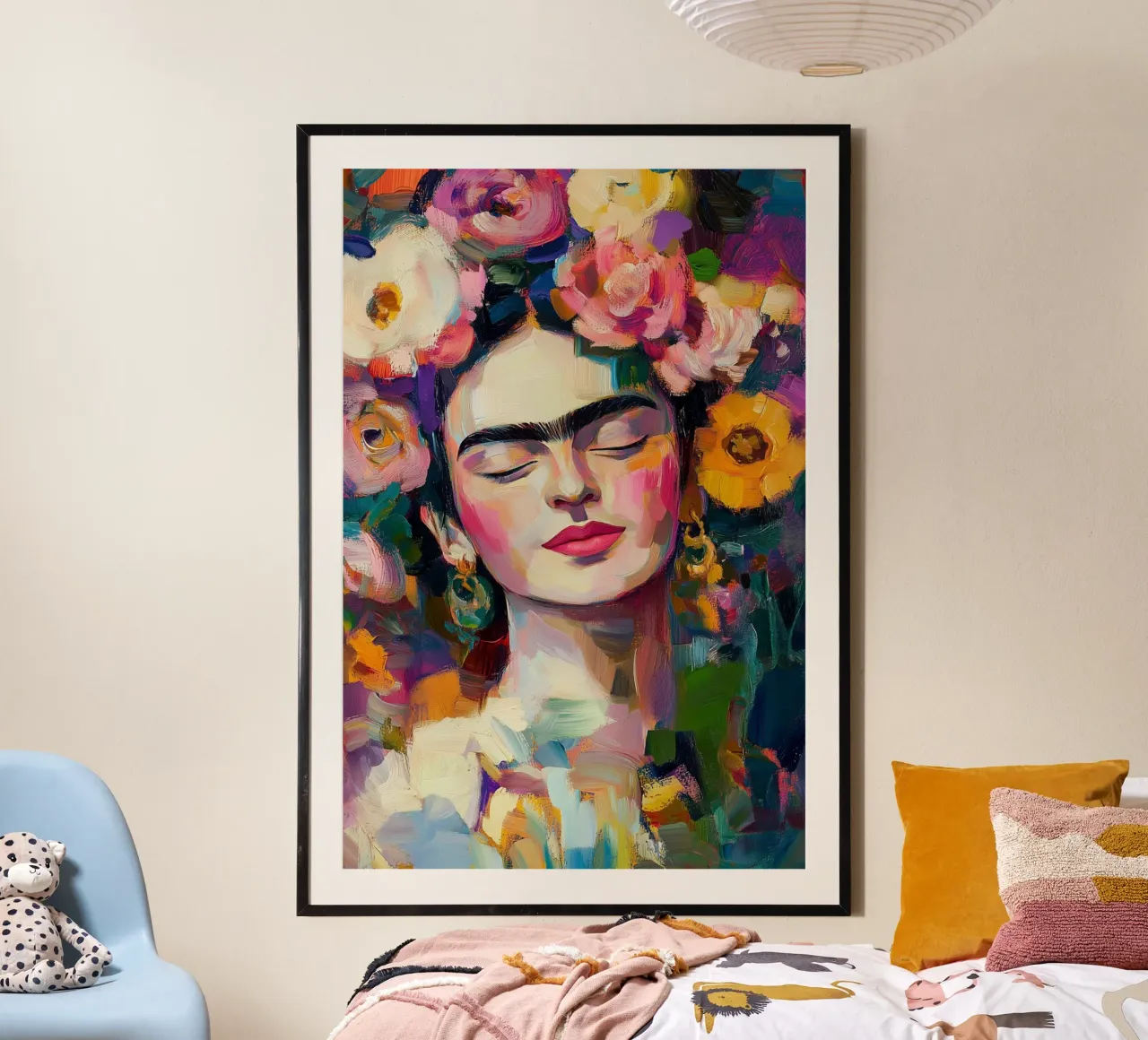 Frida Flowery beauty hahnemühle by Carinaprint