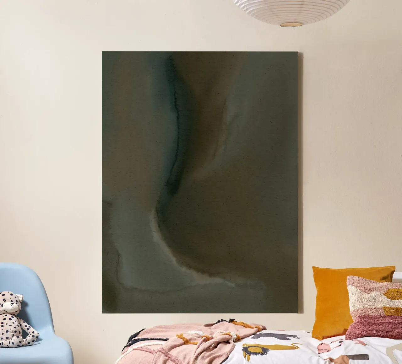 Wet Canvas 23 tela con Cornice a cassetta da Shatha Al Dafai