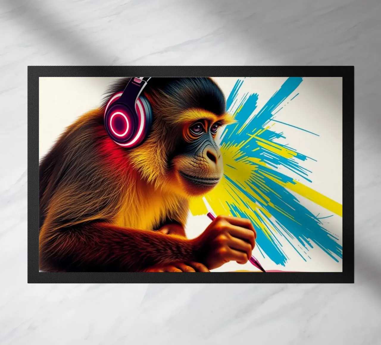 Calendar monkey doormat by Anita's Dream