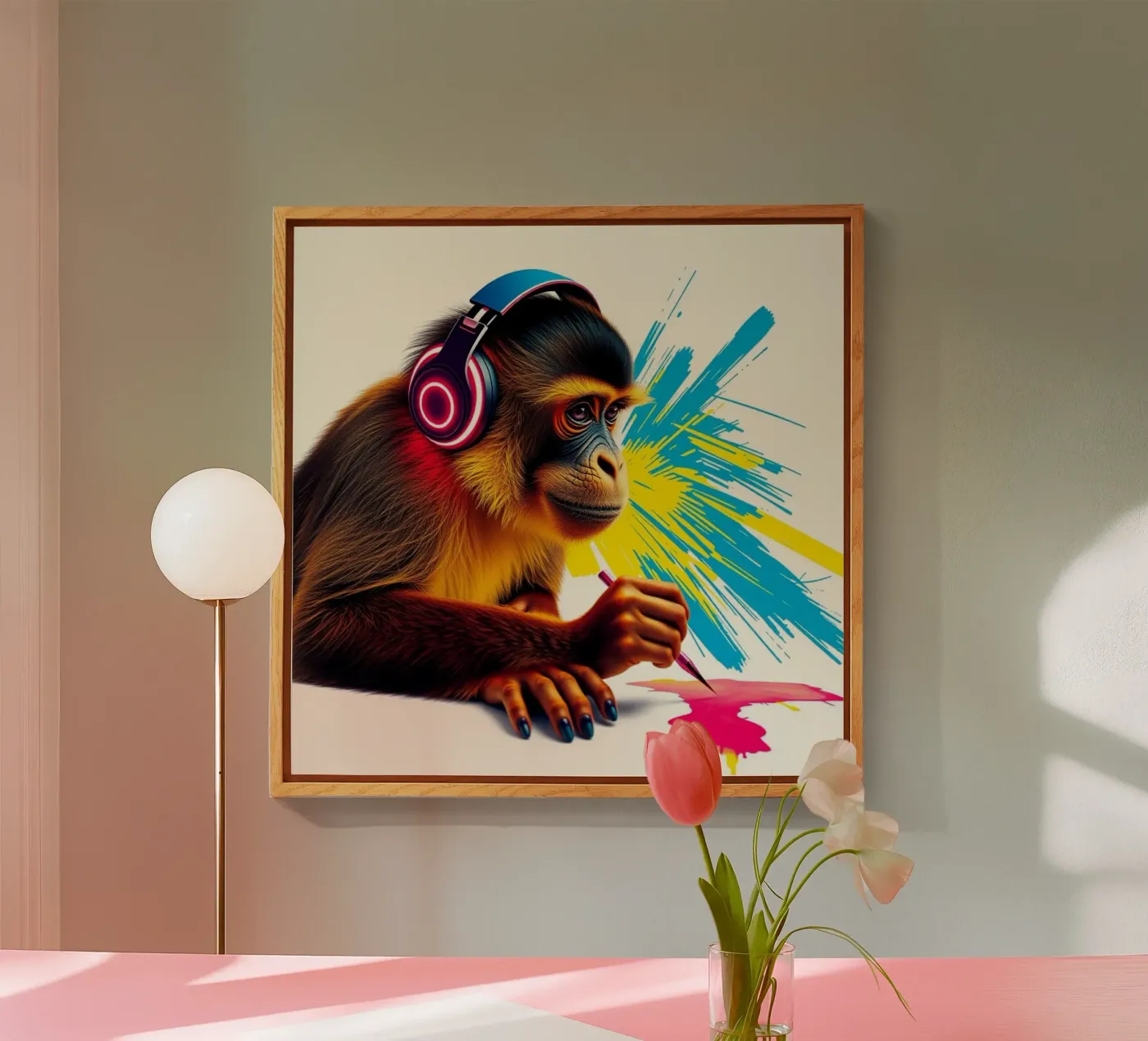 Calendar monkey Acryl-Glas von Anita's Dream