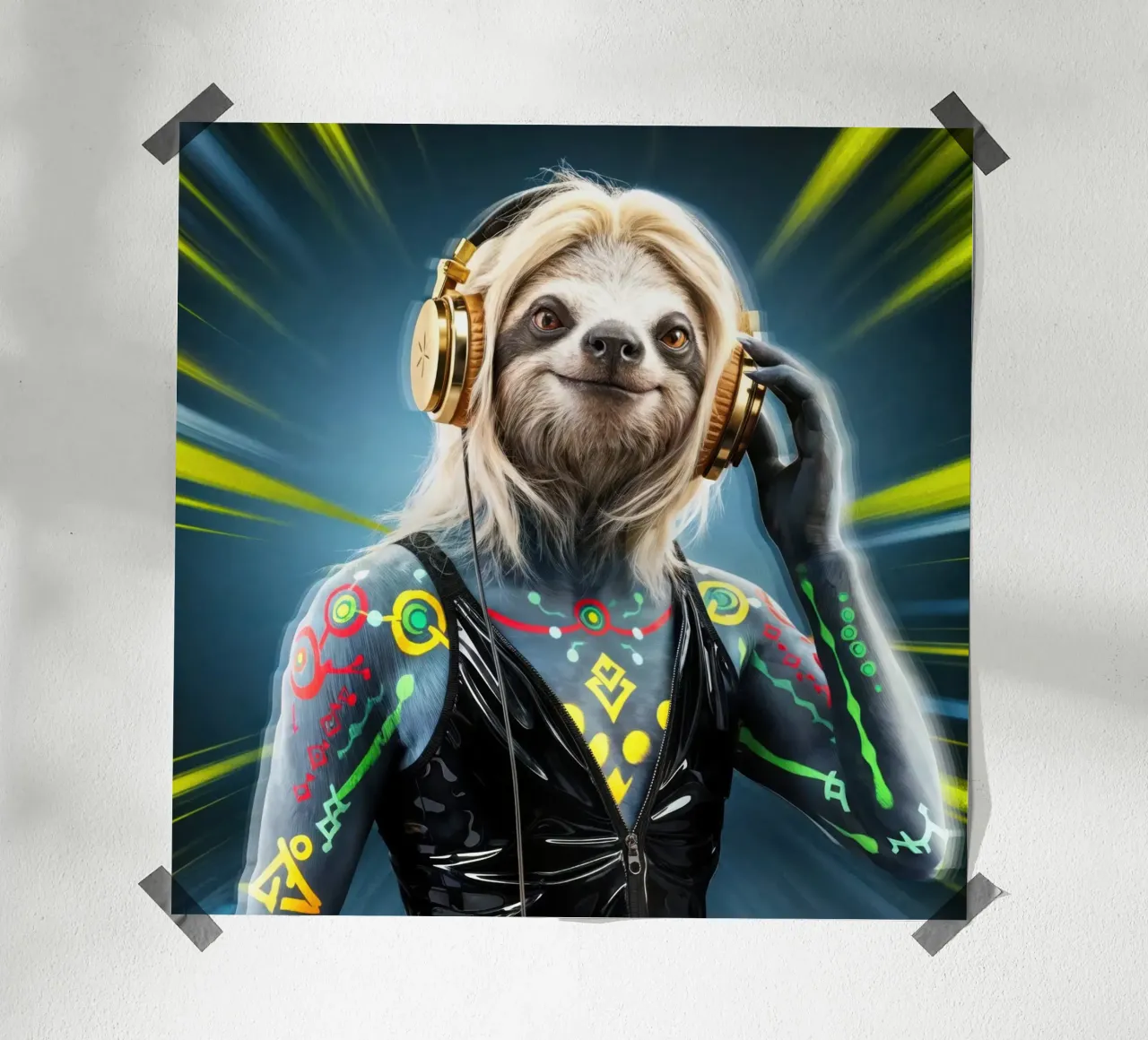 Faultier DJ Musik Fan poster da SlothStella