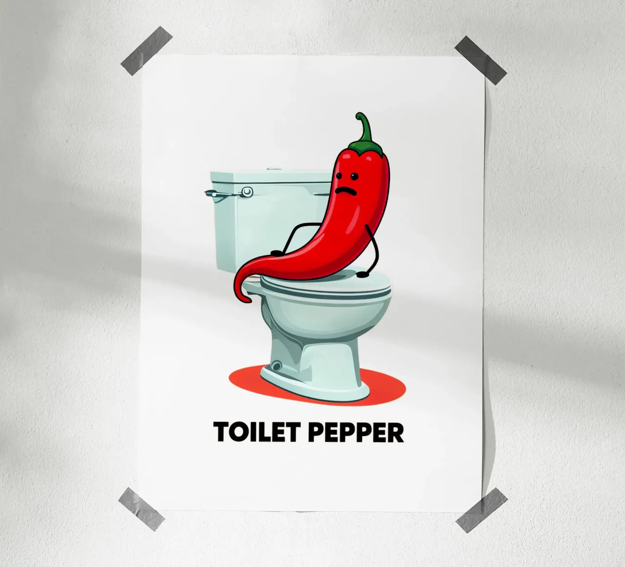 Pepe da toilette poster con telaio in alluminio da 🥝 KIWI STORE