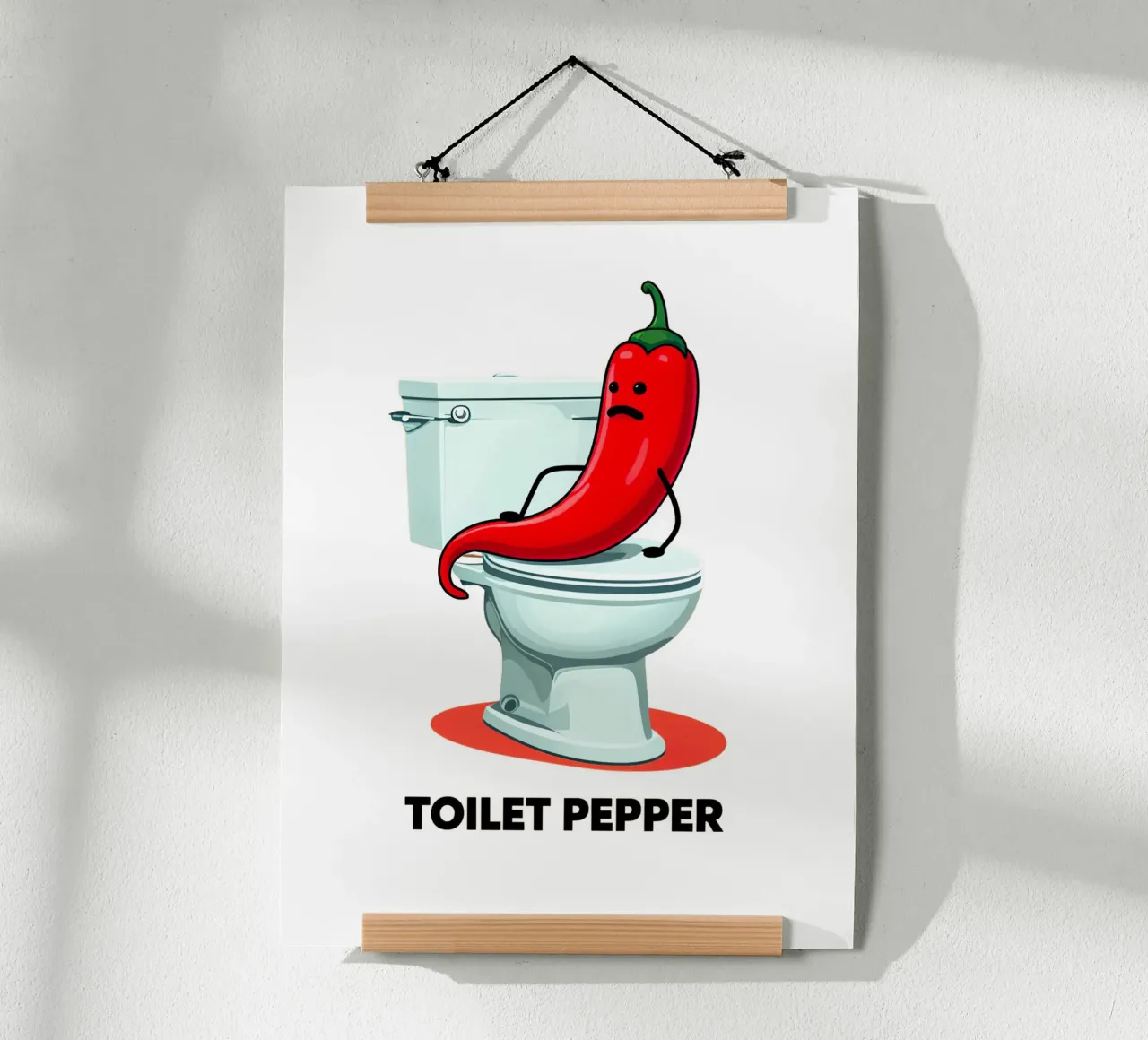 Pepe da toilette poster con telaio in alluminio da 🥝 KIWI STORE