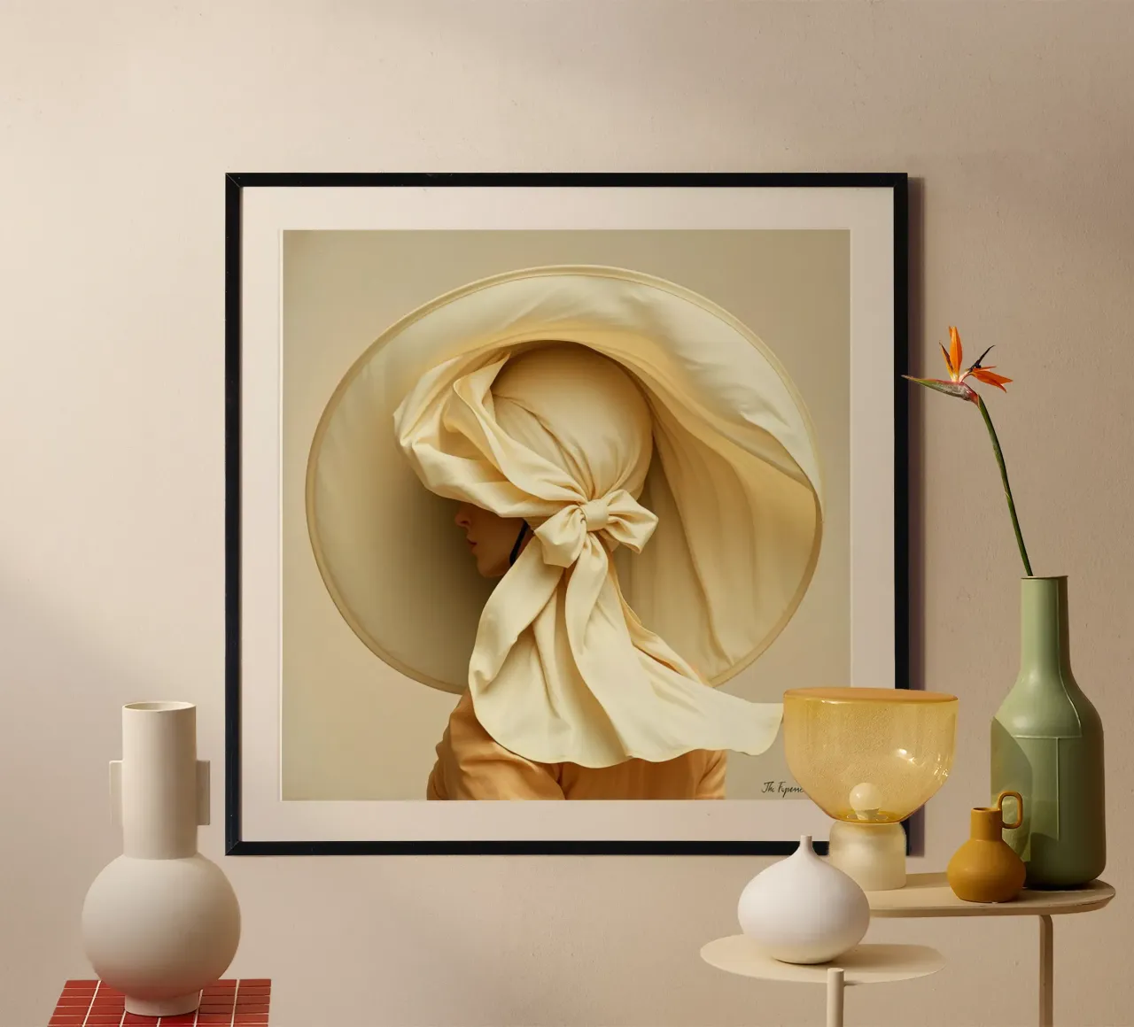 Signora con cappello carta hahnemühle da Anita's Dream