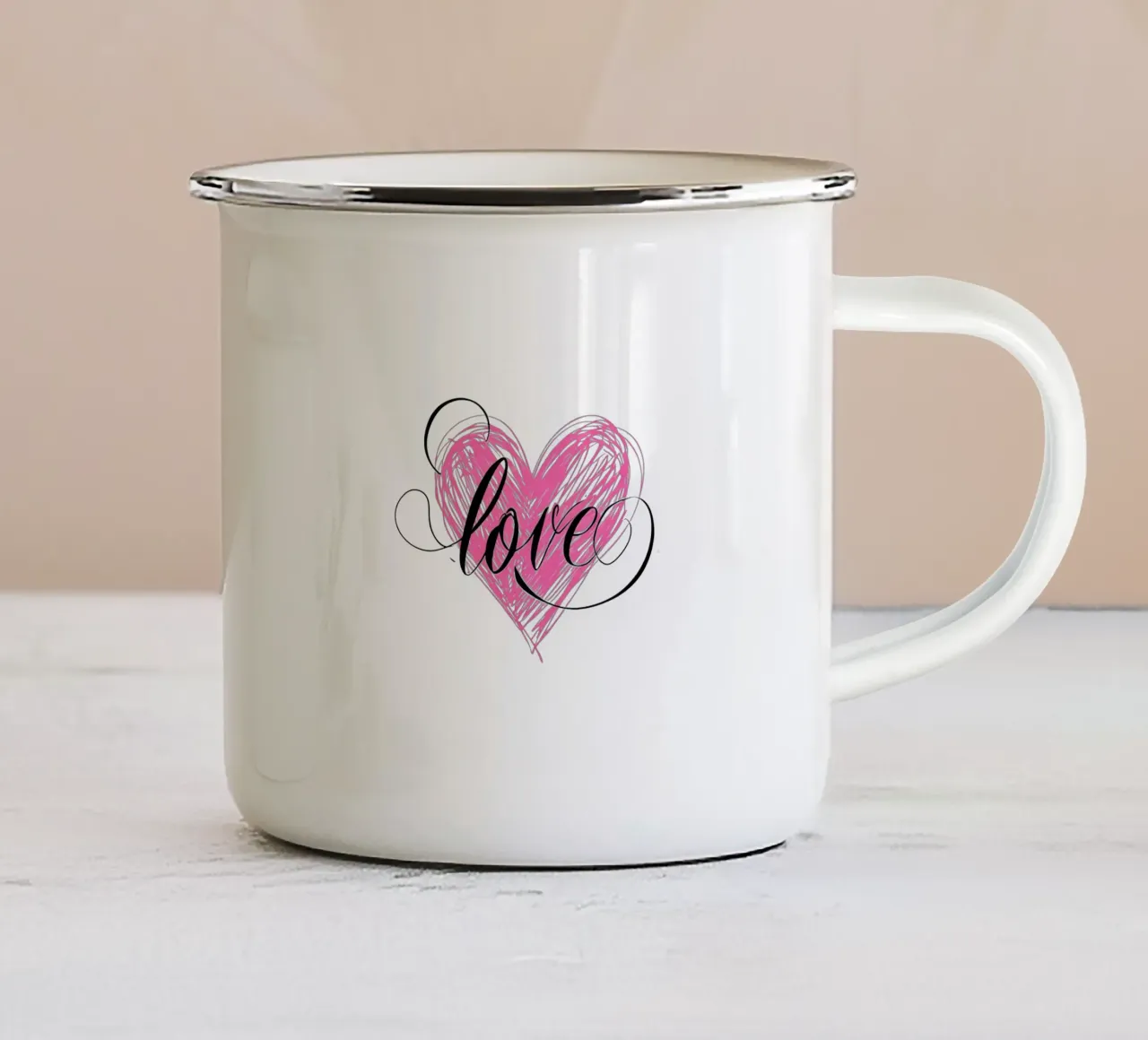 L'amore tazza in smalto da 🥝 KIWI STORE