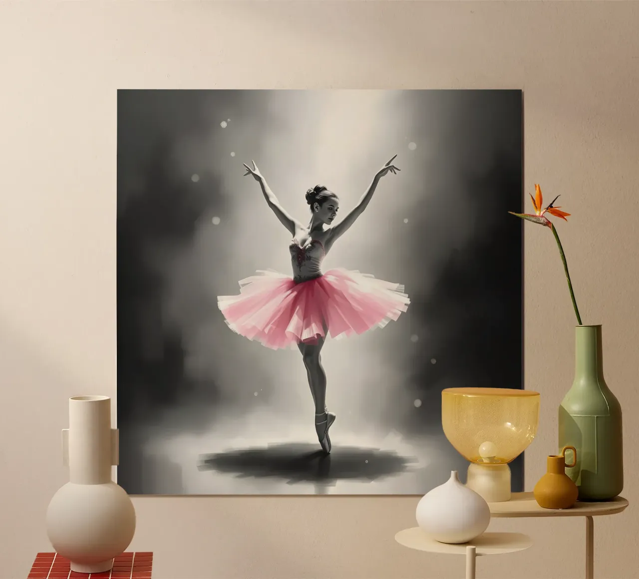 Ballare da sola poster con telaio in legno da Anita's Dream