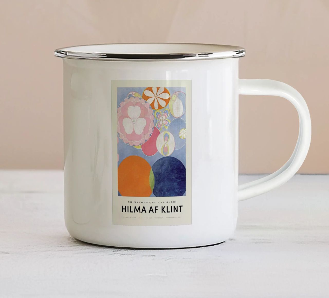 Hilma af Klint - Childhood, No. 2 tazza in smalto da Vintage by JUNIQE