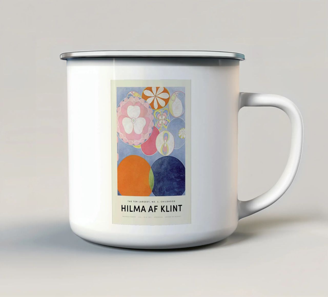 Hilma af Klint - Childhood, No. 2 tazza in smalto da Vintage by JUNIQE