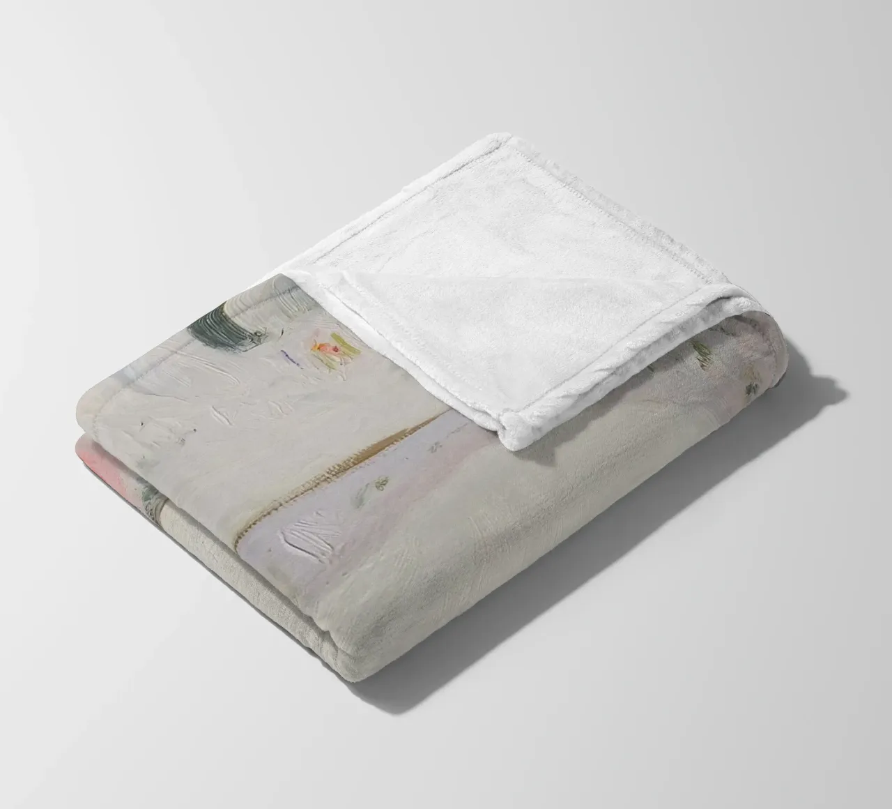 Gatto addormentato con fiori coperta in pile da Little Lila
