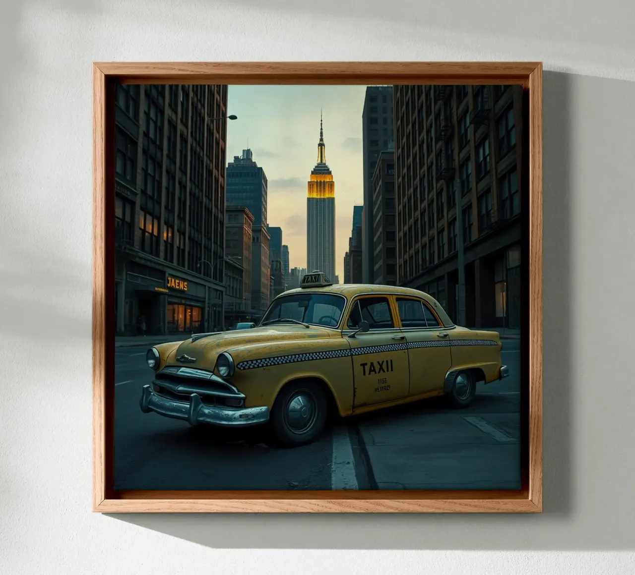 Taxi di New York tela con Cornice a cassetta da Anita's Dream