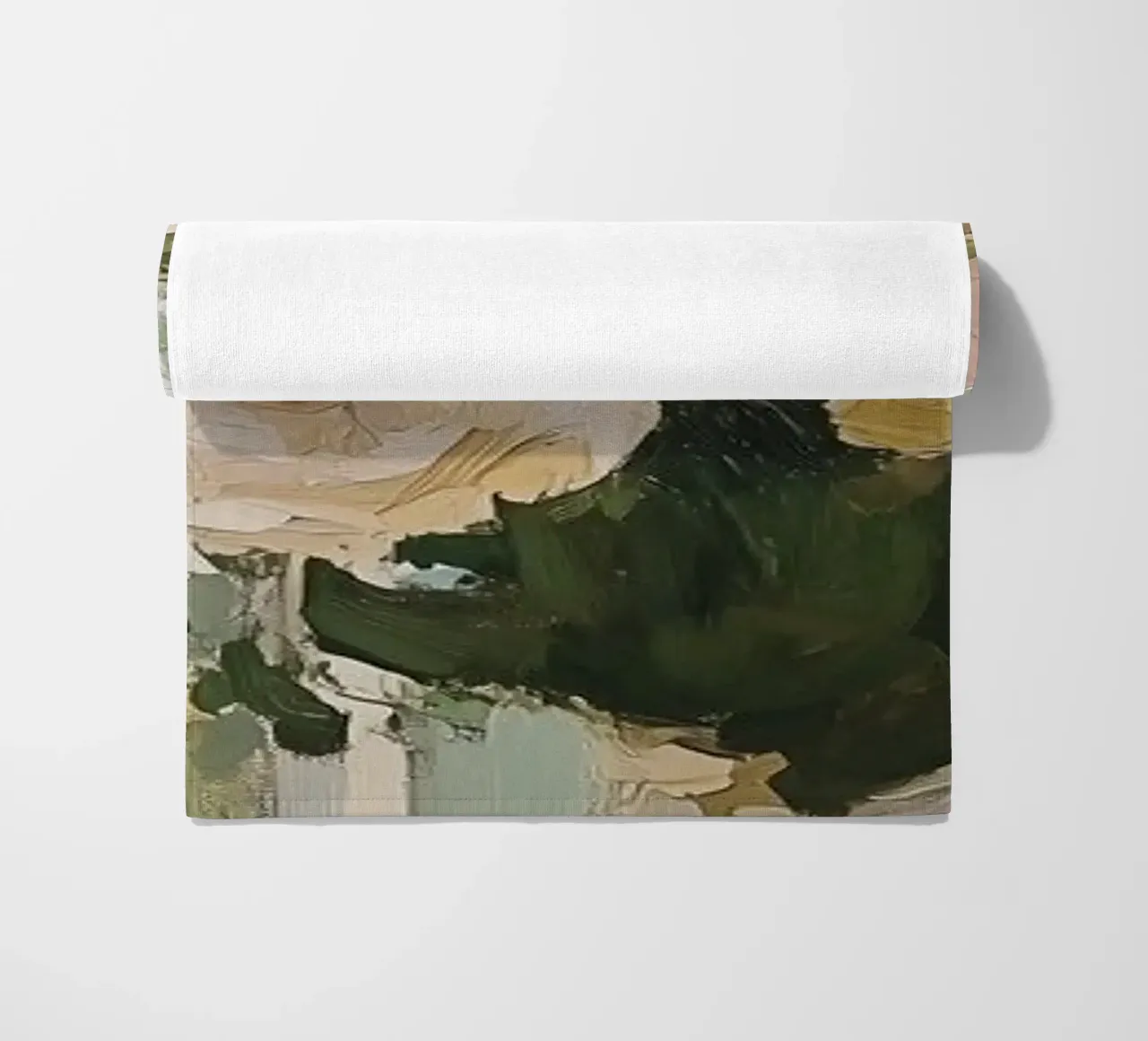 Bloemen in Vaas, Open Venster, Abstracte Botanische Kunst, Bloemig strandhanddoek van Little Lila