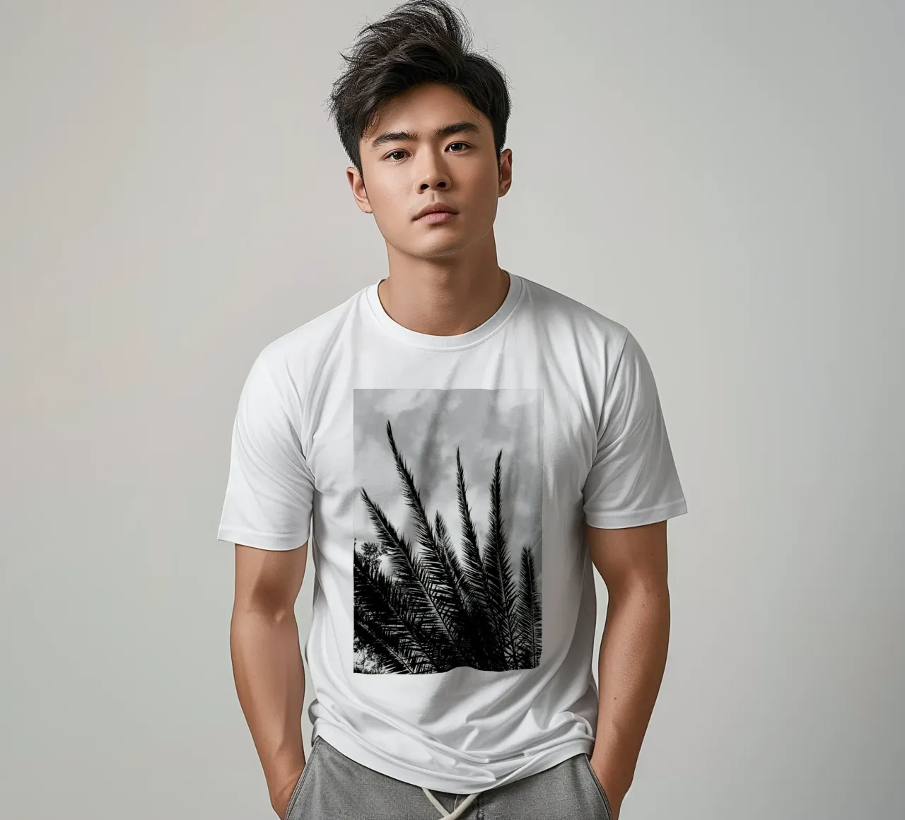 Palm Skies t-shirt by Sebastian Hilgetag