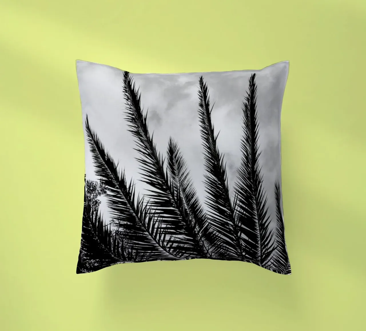 Palm Skies decorative cushion by Sebastian Hilgetag