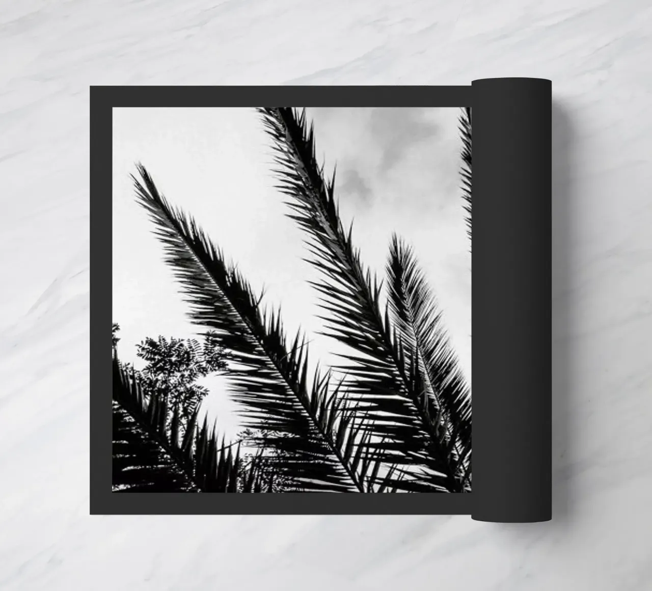 Palm Skies doormat by Sebastian Hilgetag