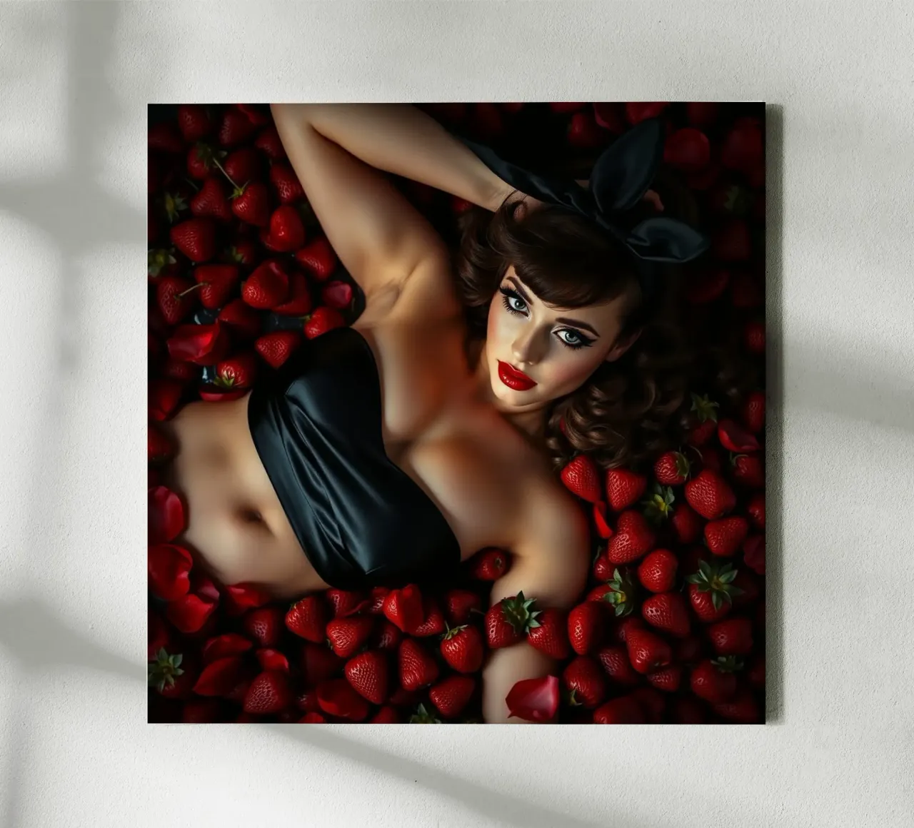 Strawberry Bath canvas by Anita's Dream