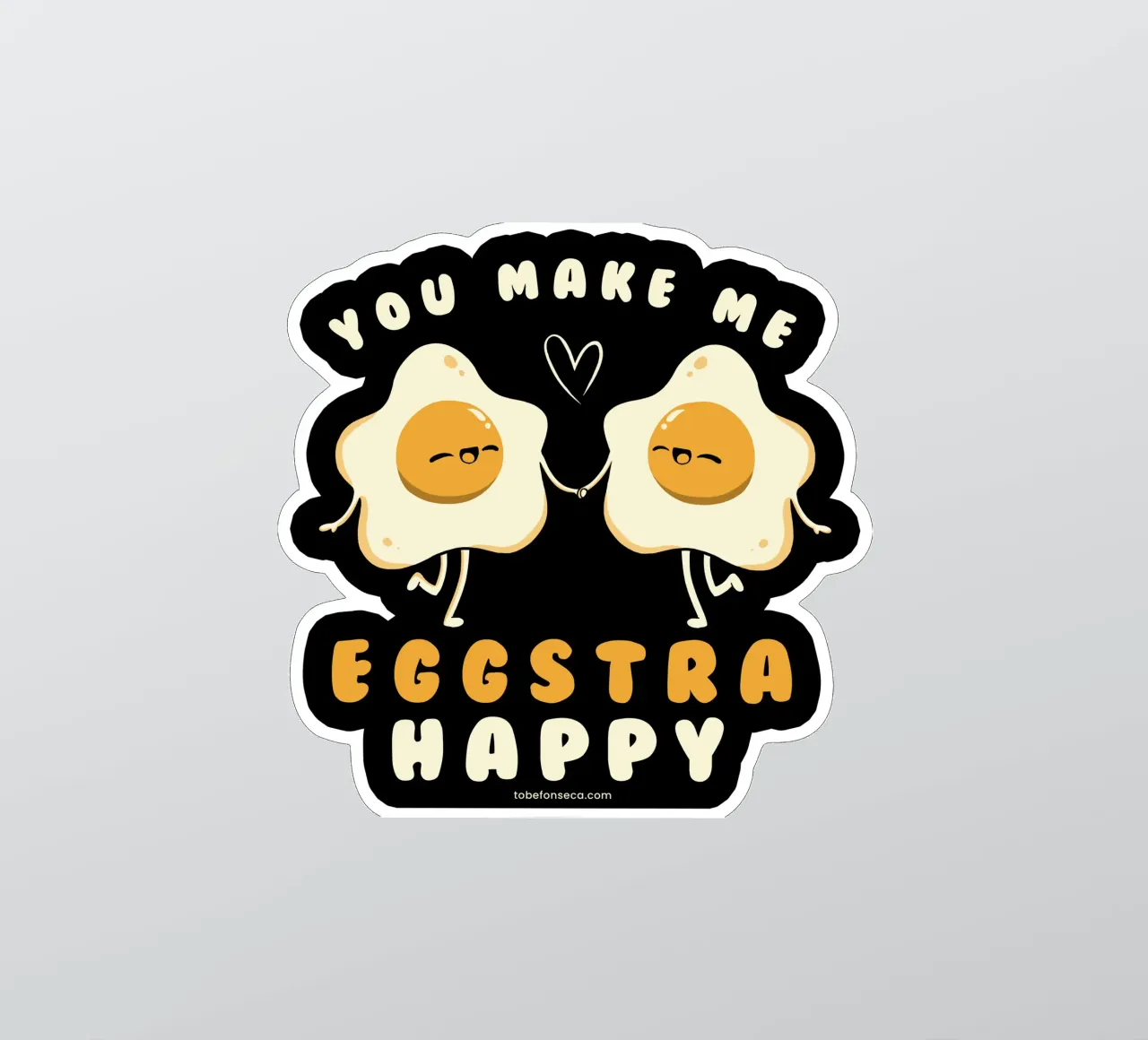 You Make Me Eggstra Happy sticker by Tobe Fonseca
