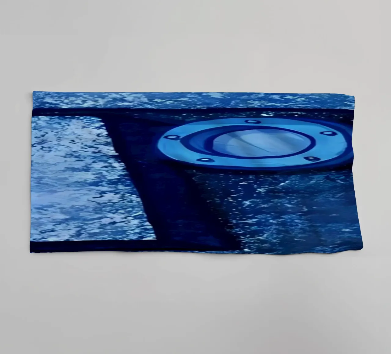 lsland head house asciugamano da bagno da Low poly art