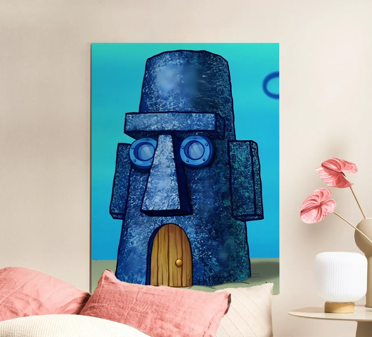 lsland head house poster da Low poly art