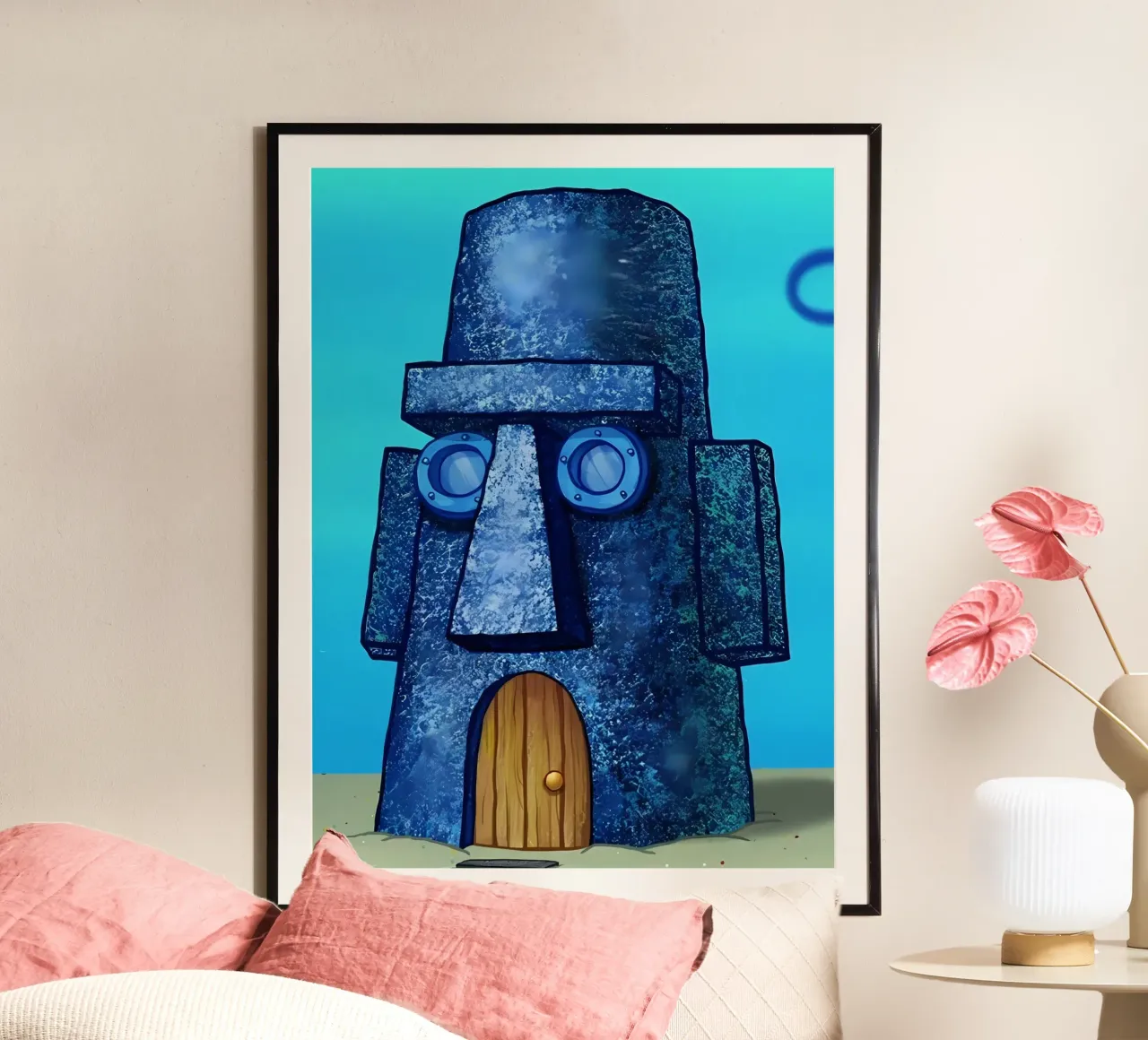 lsland head house poster da Low poly art