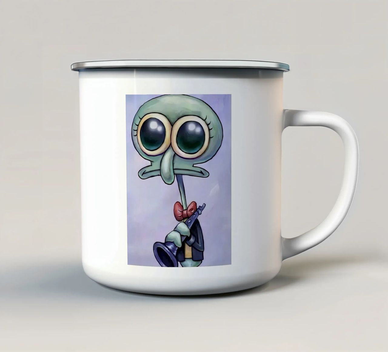 Young Squidward tazza in smalto da Low poly art