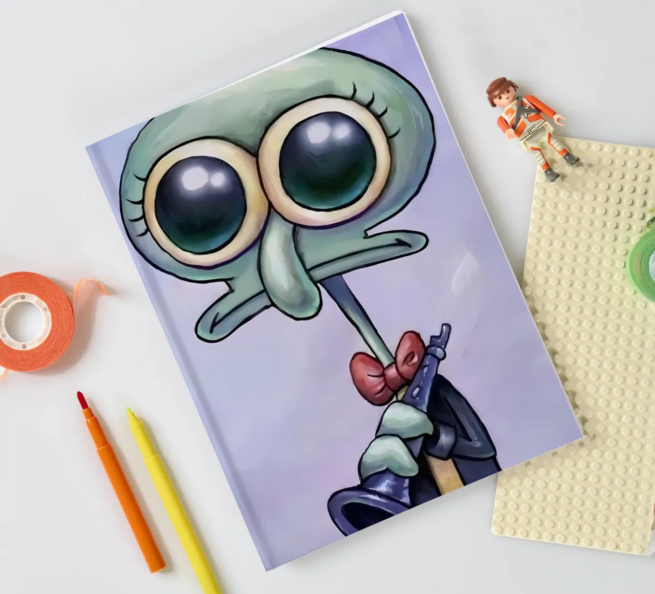 Young Squidward notebook by Low poly art