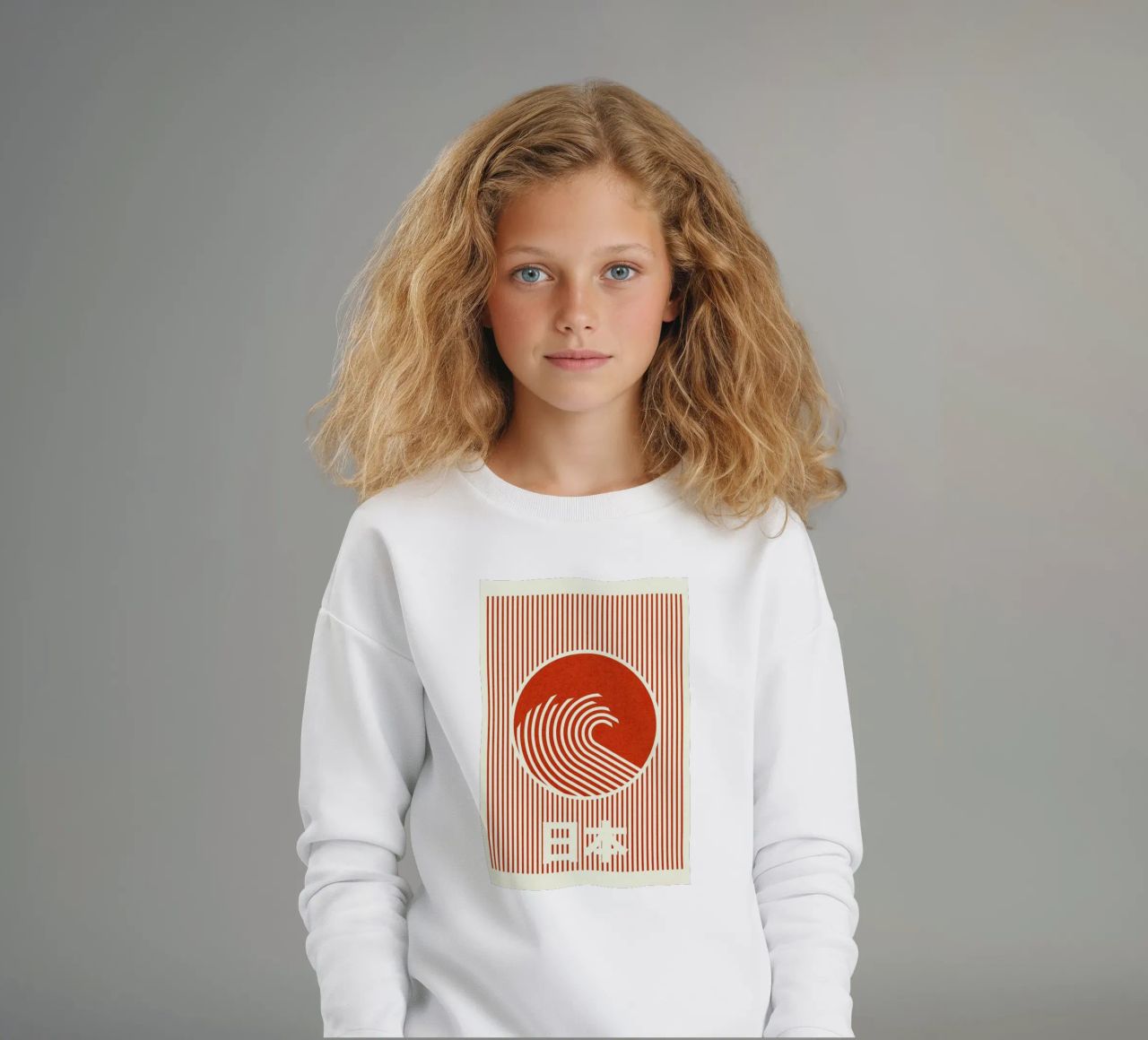 Great Wave Of Nippon sudadera para niño de Rosi Feist